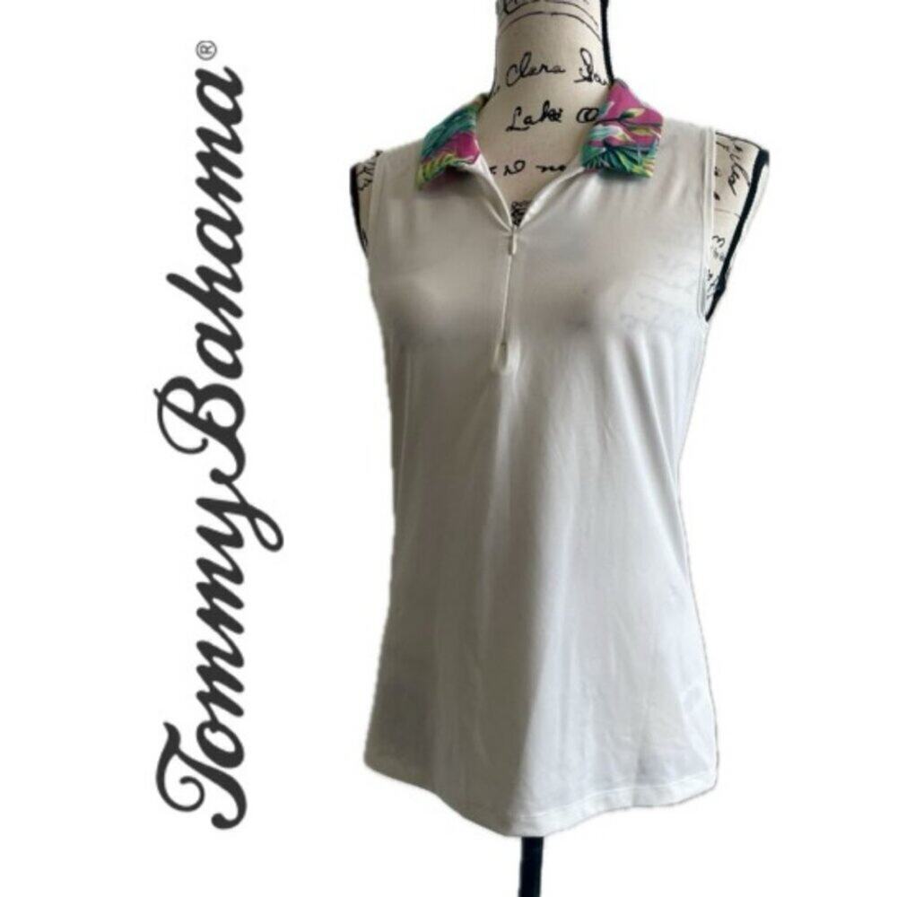 TOMMY BAHAMA TOP SLEEVELESS UPF50 PERFORMANCE SZ M GOLF TENNIS SPORTY CORE